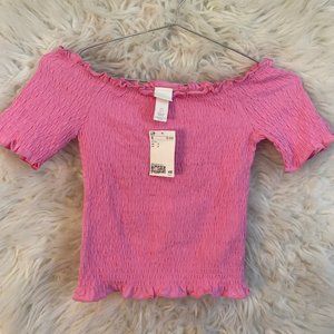 NWT H&M Off the Shoulder & Strapless Smocked Tops (set of 2)